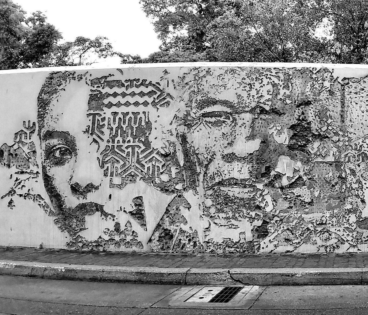 Monochrome Monday - VHILS - Scratching the Surface.