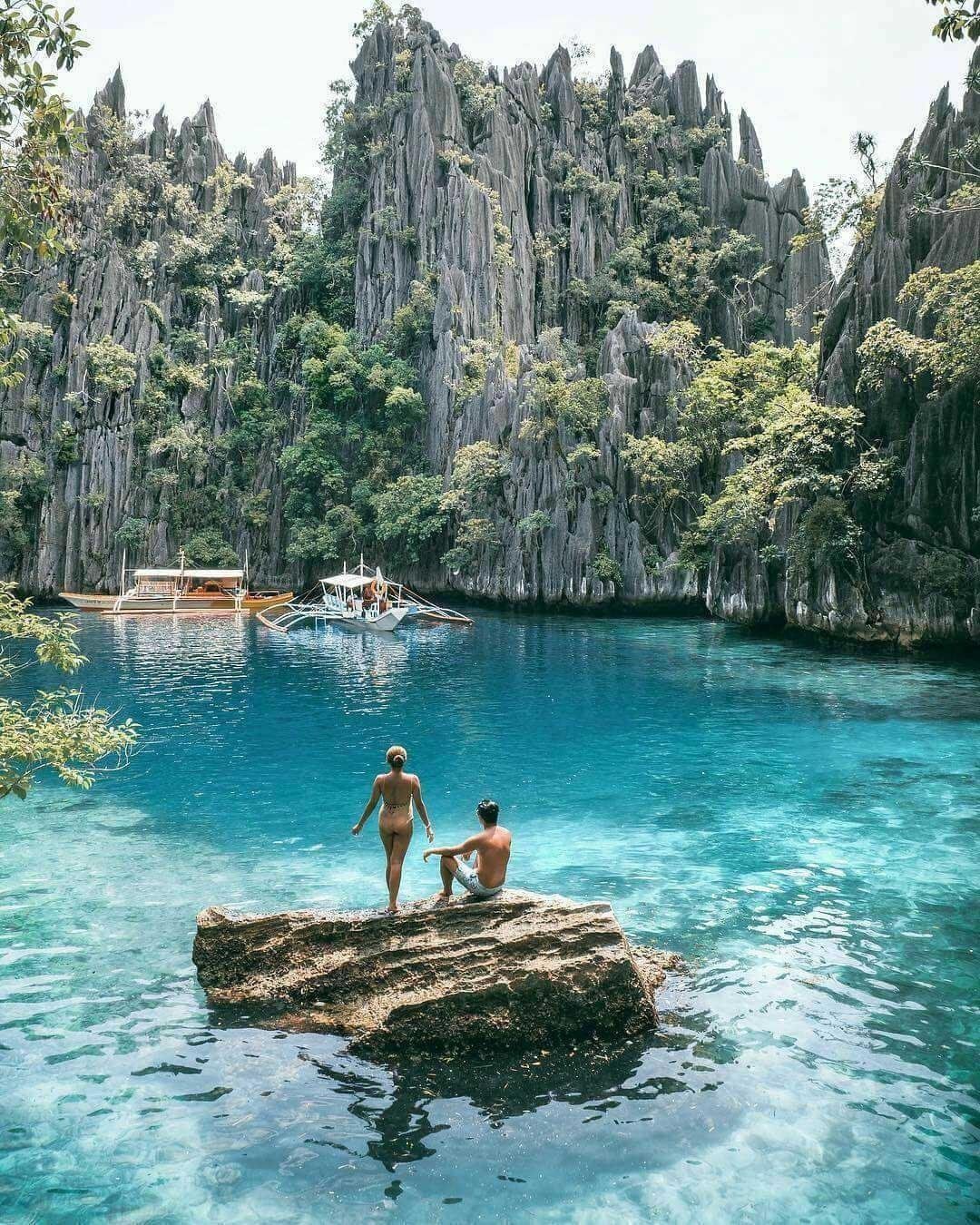 Coron Island is the third largest island in the Calamian Islands north of Palawan in the Philippines