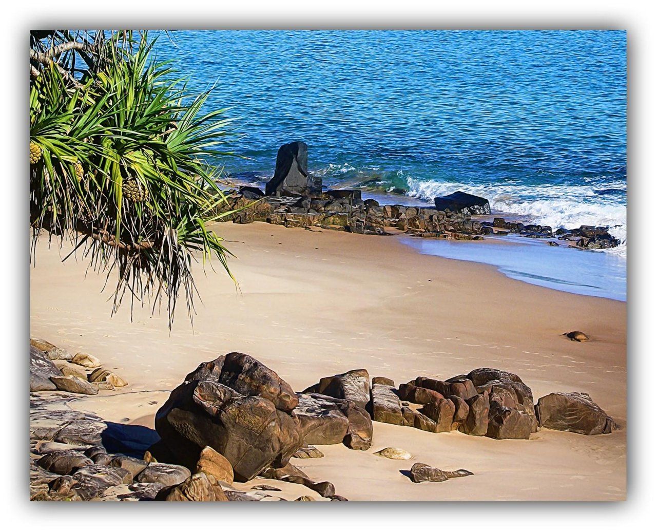 Boulder Sunday. Noosa Beach. 