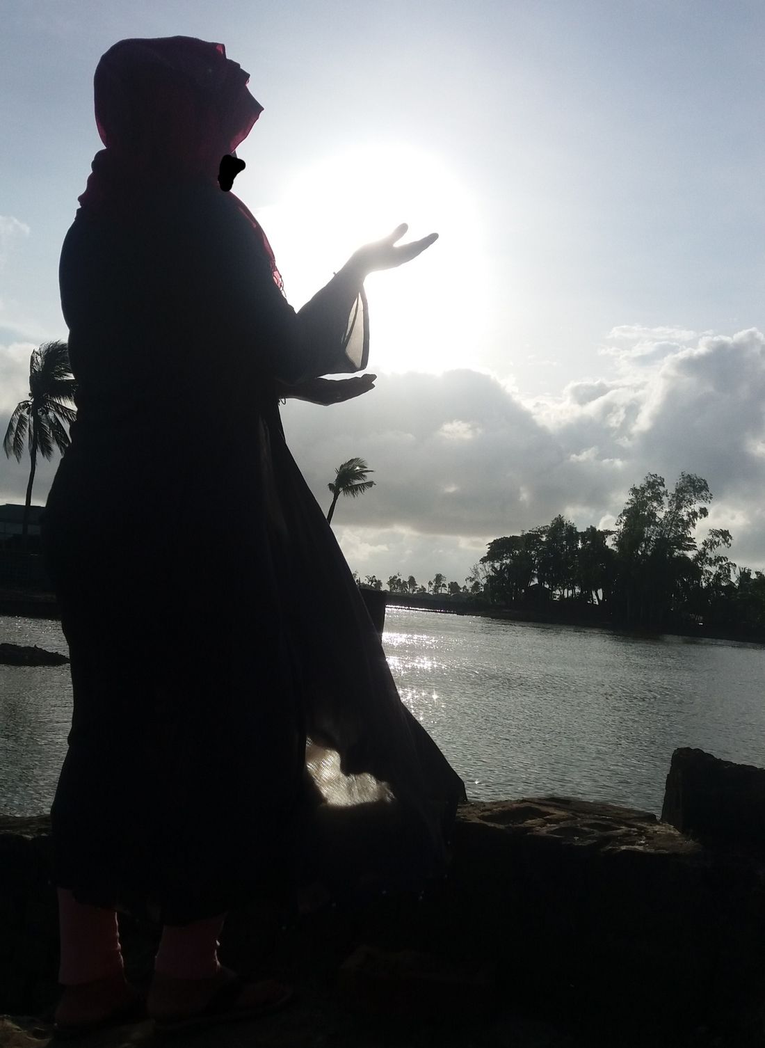 Sun set on my hand..