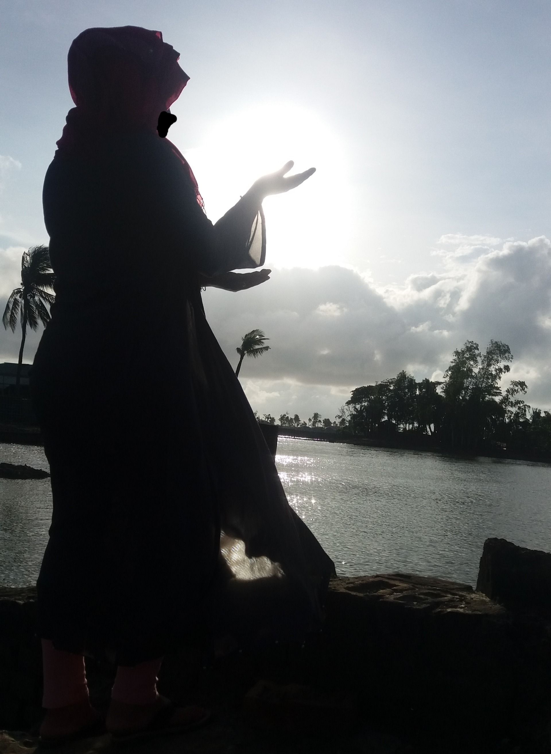 Sun set on my hand..
