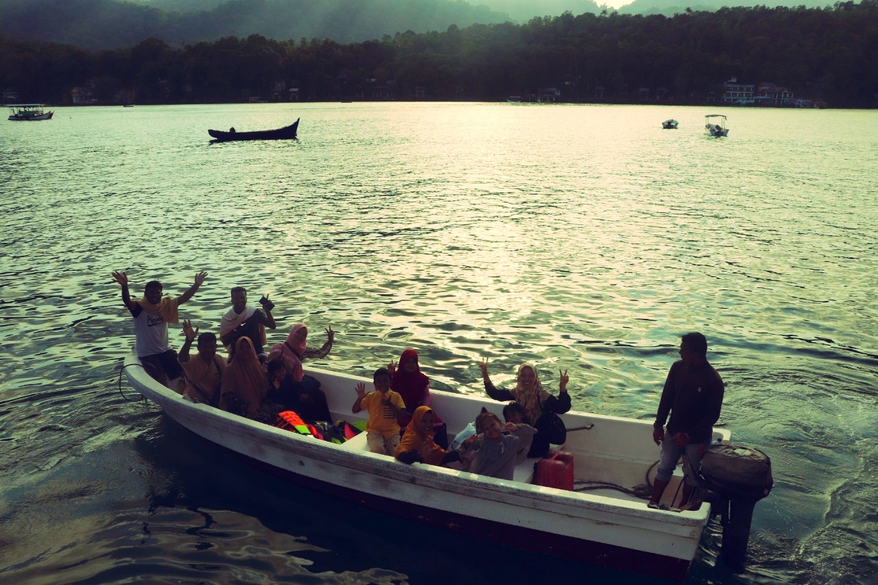 Pictures of me and my beloved family when I want to go home from Rubiah Island to Iboih Beach.