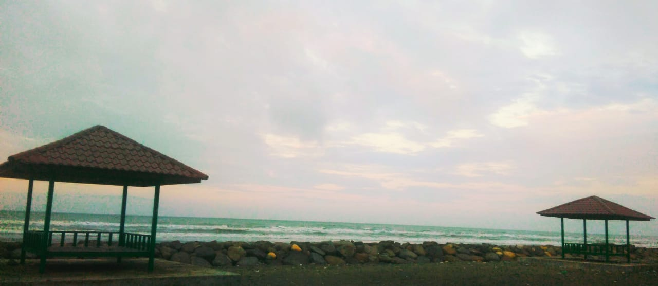The Charm Of Pantai Laut Mantak Tari, A Fortress and Sunset, Simpang Tiga. Aceh Indonesia