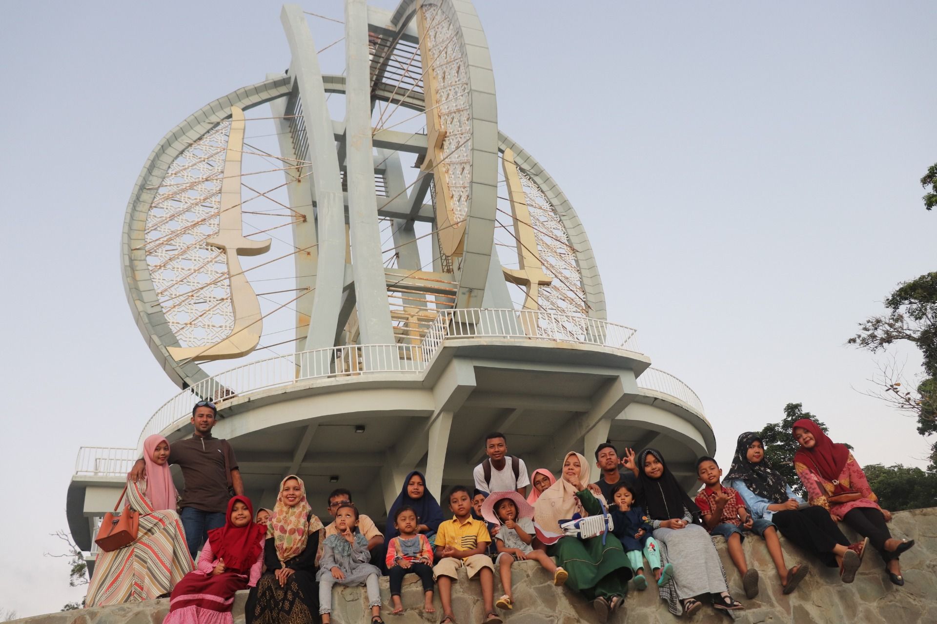 Family Vacation with kilometer 0 monument Indonesia and Iboih Beach, Sabang, Aceh Indonesia.