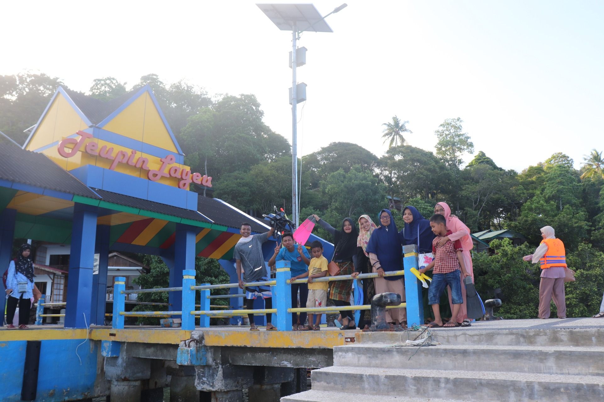 Iboih beach mini bridge Namely before arriving on the island of Rubia,