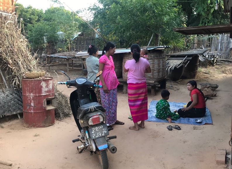 Visiting the local home in Bagan, Myanmar