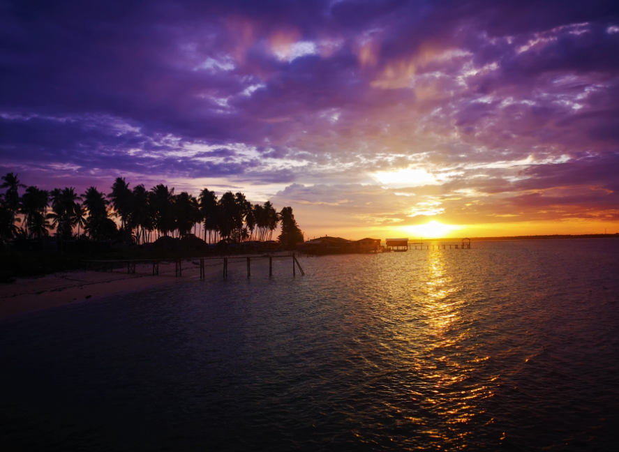 Enjoying the beautiful sunset