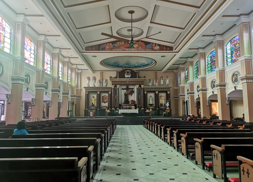 Inside the church