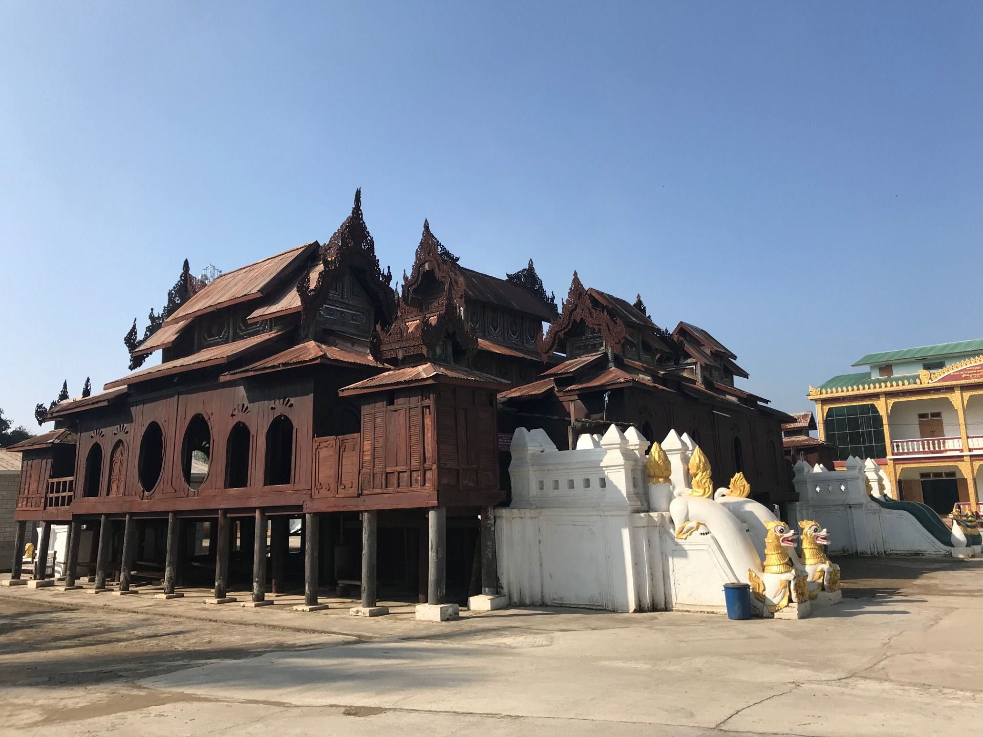 Wooden Temple in Inle Lake , Myanmar 