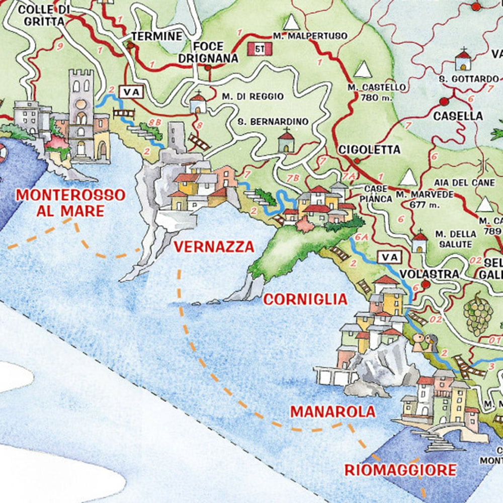 Map of Cinque Terre