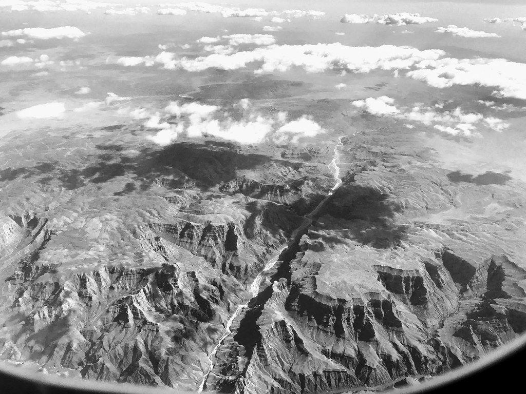 Flying over the Grand Canyon on the flight home