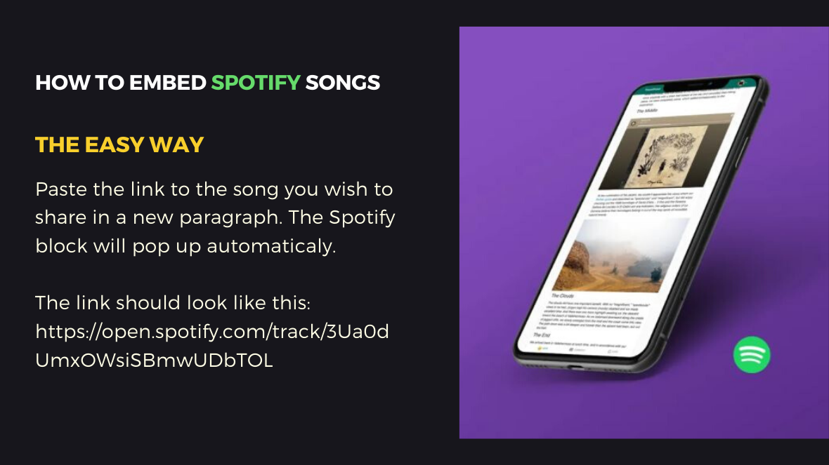 How to embed Spotify songs