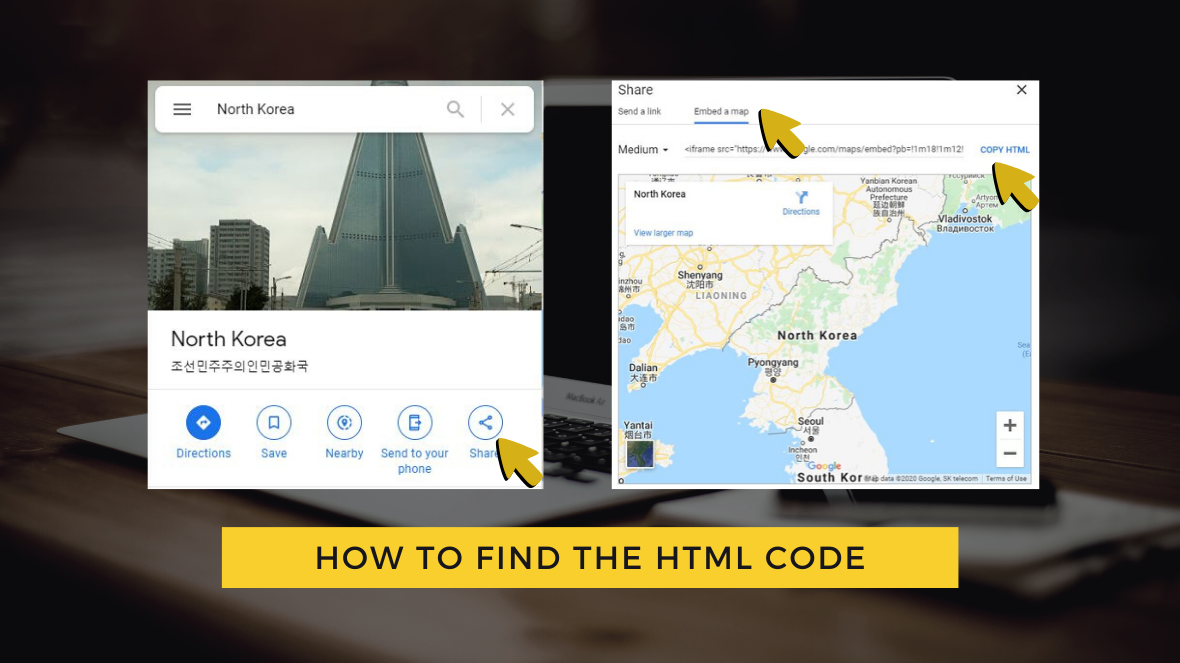 How to find the Google Maps HTML embed code