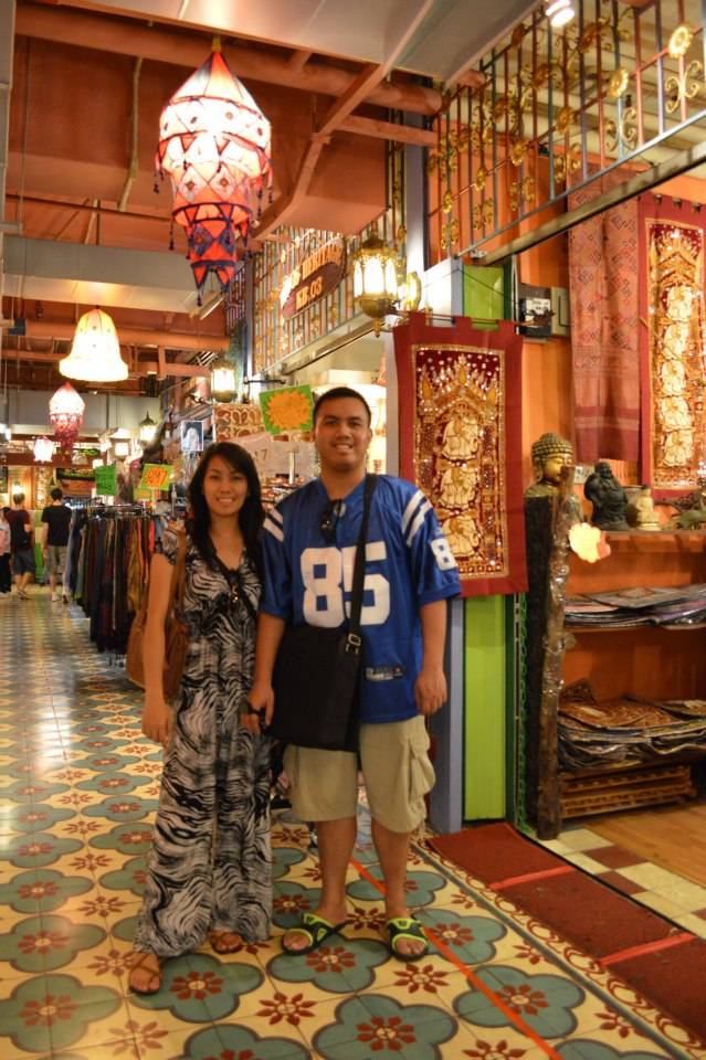 This is me and my young sister Aira at the Central Market in Malaysia