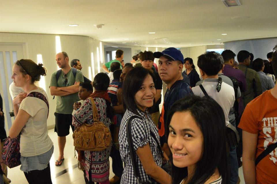 Falling in line to explore inside the Petronas Twin Towers