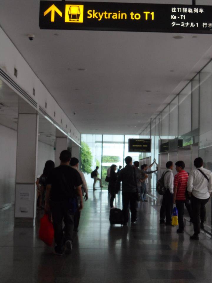 Heading back to the Terminal 1 Changi International Airport