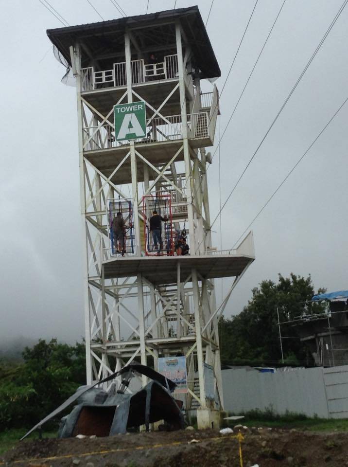 The zipline tower