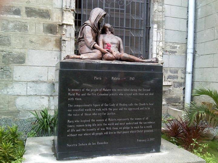 The 1945 Malate memorial remembering the people who were killed during the World War II