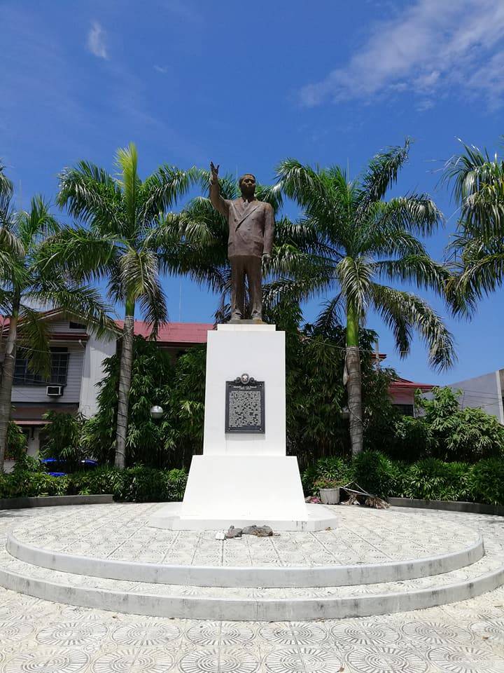 The statue of Manuel A. Roxas, the former and 5th President of the Philippines