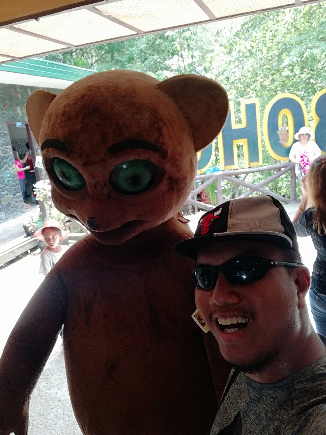 Selfie with the Tarsier mascot