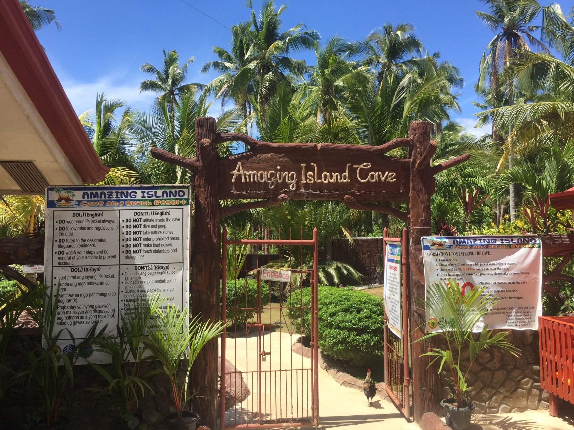 Entrance gate of the Amazing Island Cave