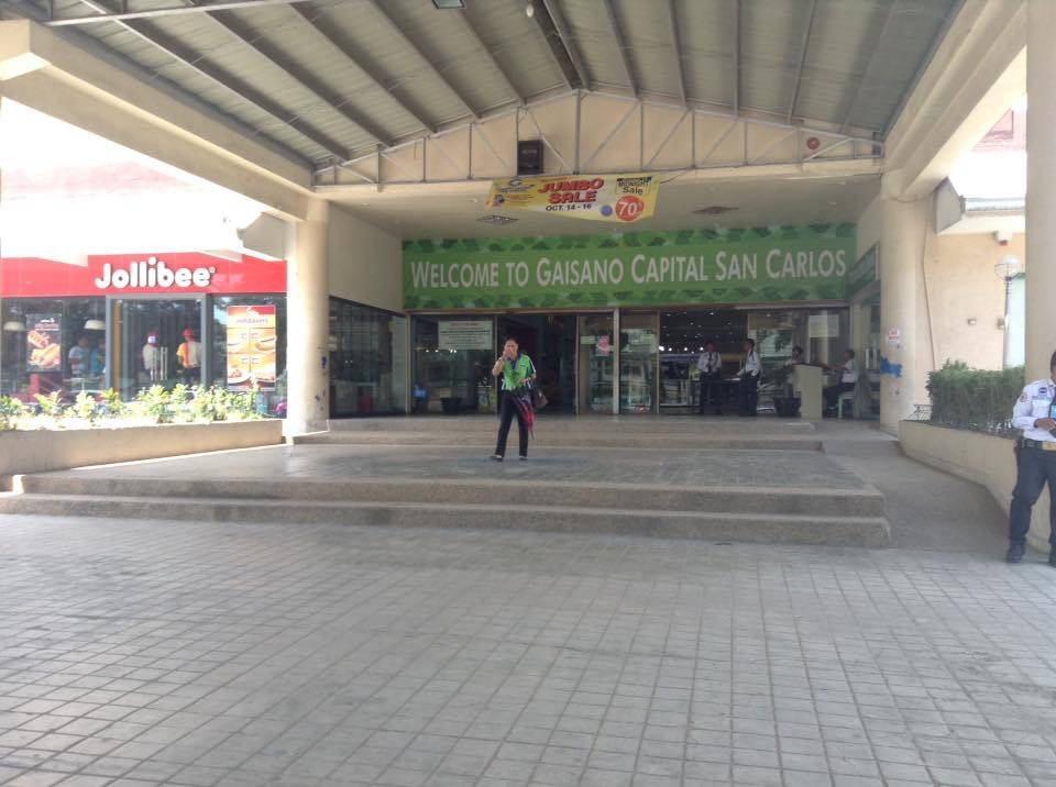 At the outside of Gaisano Central San Carlos
