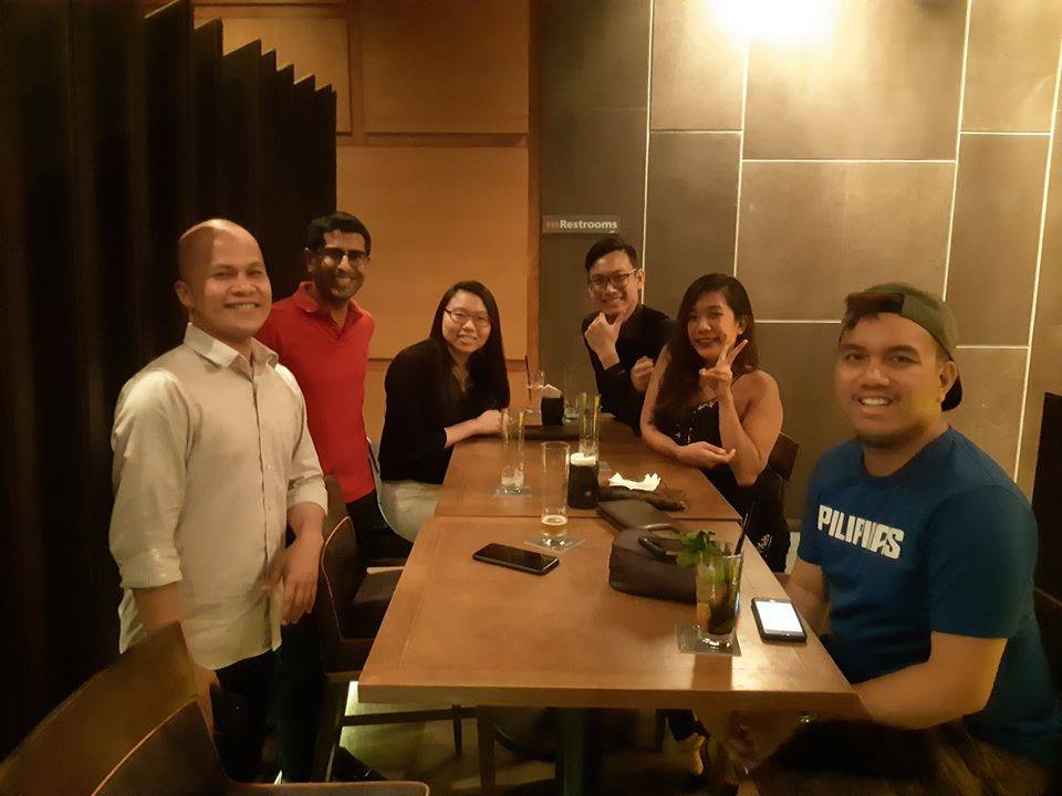 Meeting with new friends in Singapore