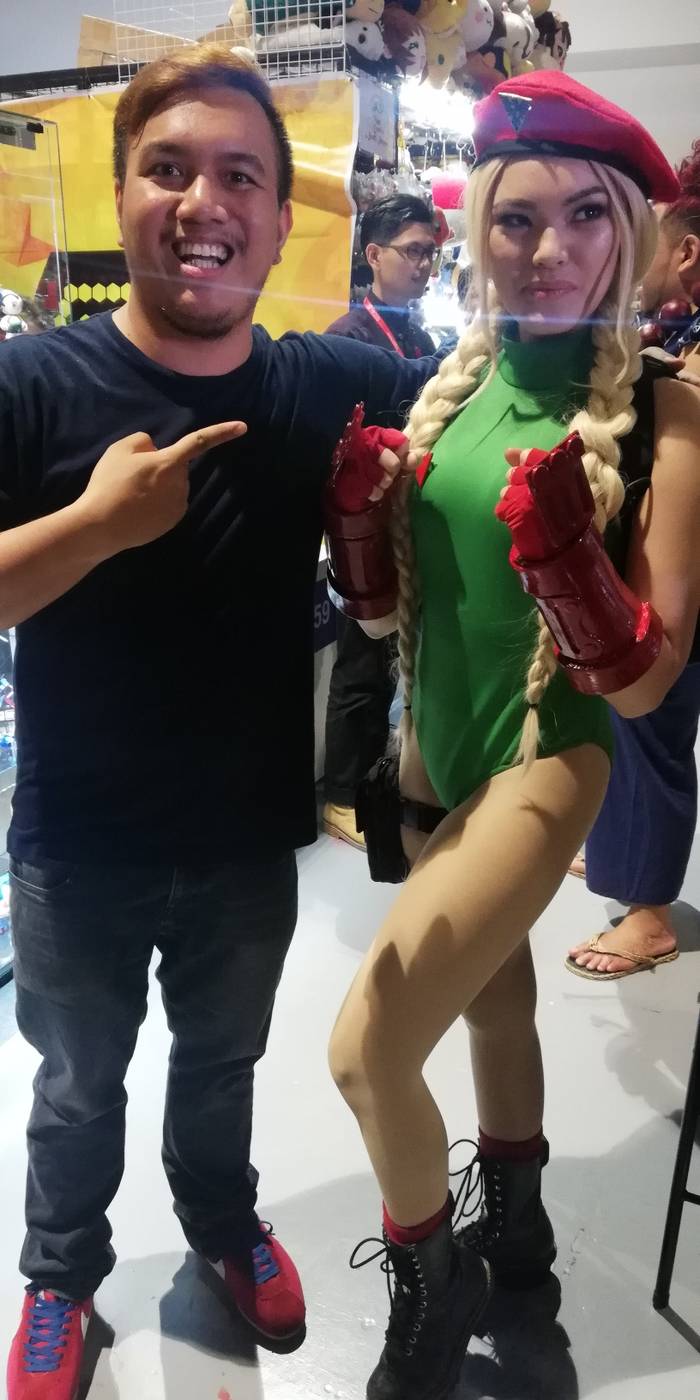 With Camille from Street Fighter game