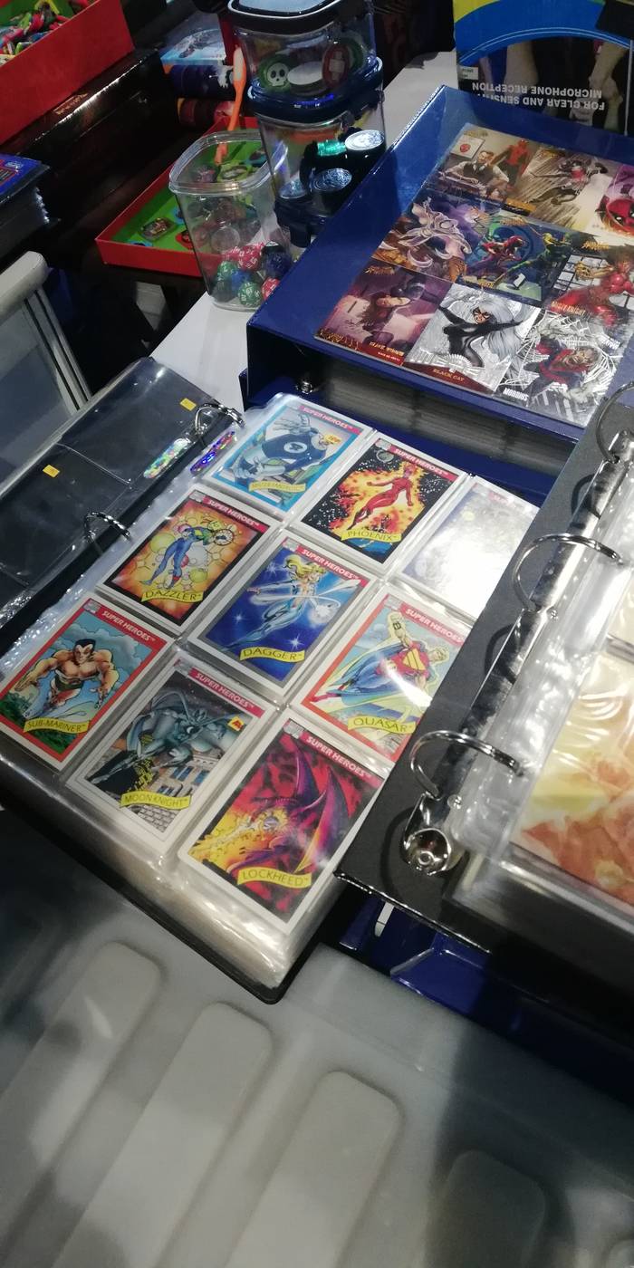 Classic Marvel trading cards!