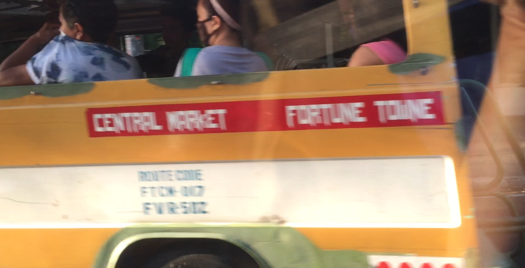 This public jeepney and the passengers are defying the strict social distancing measures. Just look how close these passengers with each other!