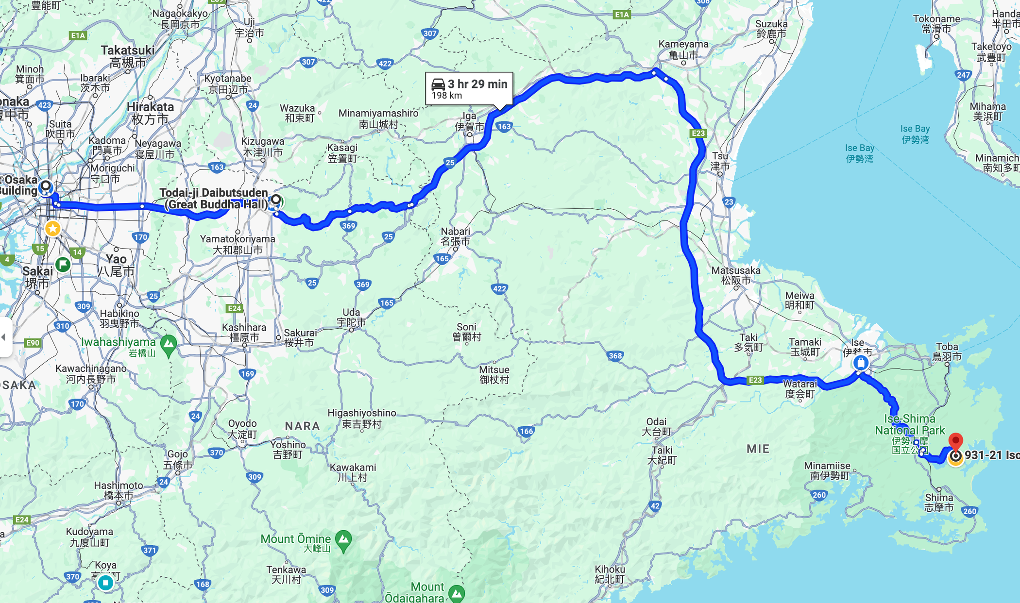 Road trip from Osaka to Nara (Todai-ji Daibutsuden) to Matoya Bay