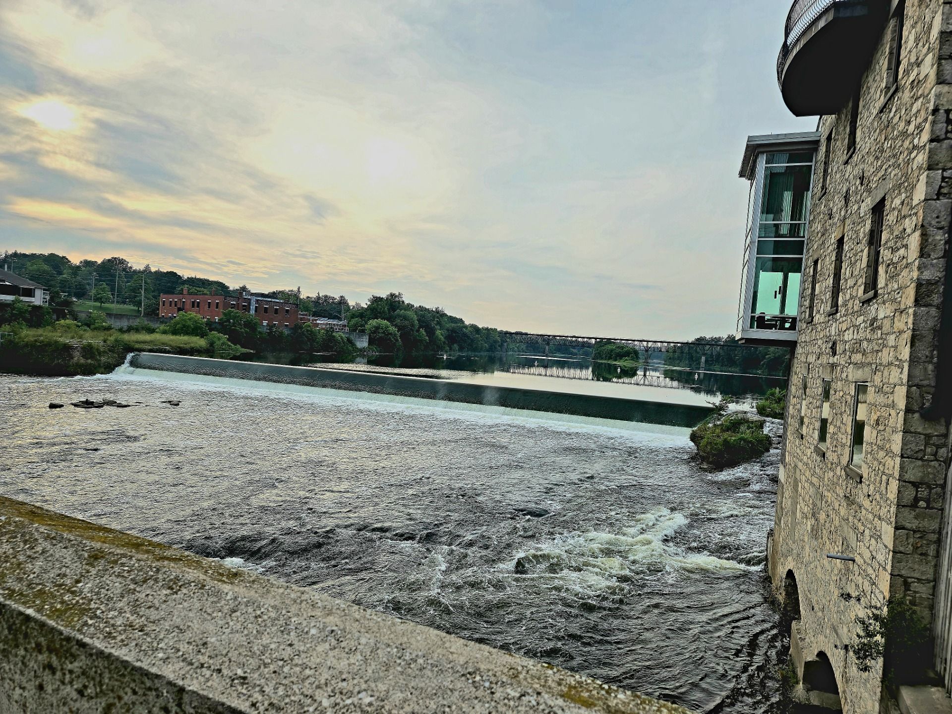 The Galt Park Hill Rd. dam, aside the Cambridge Mill on the Grand River,