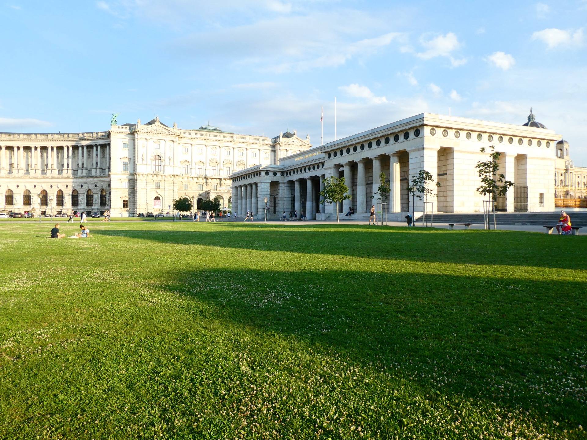 The Hofburg Palace and the People's Garden in Vienna (Austria)