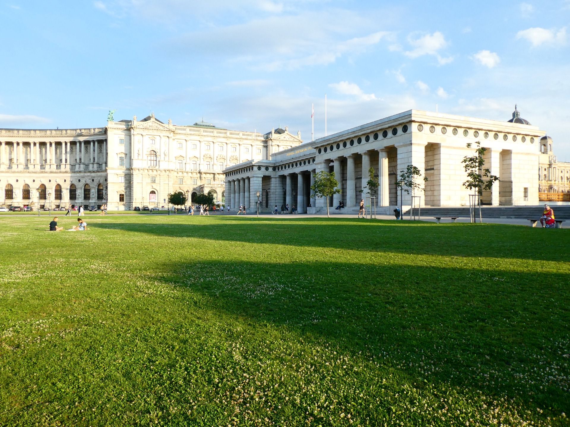 The Hofburg Palace and the People's Garden in Vienna (Austria)
