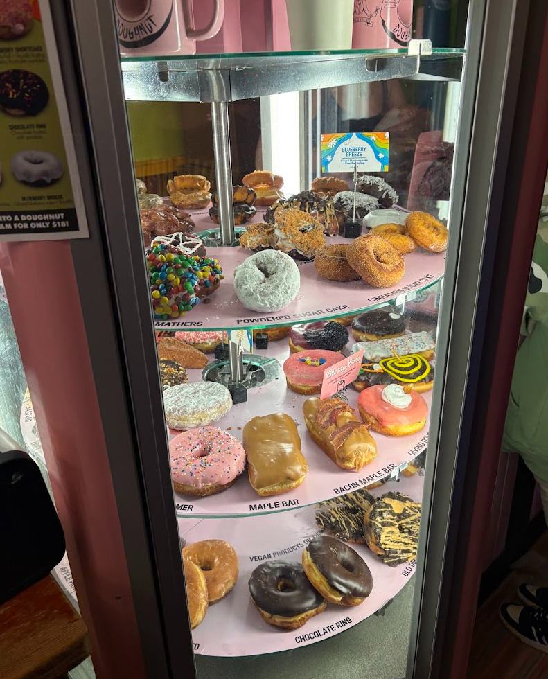 A rotating display of doughnuts!