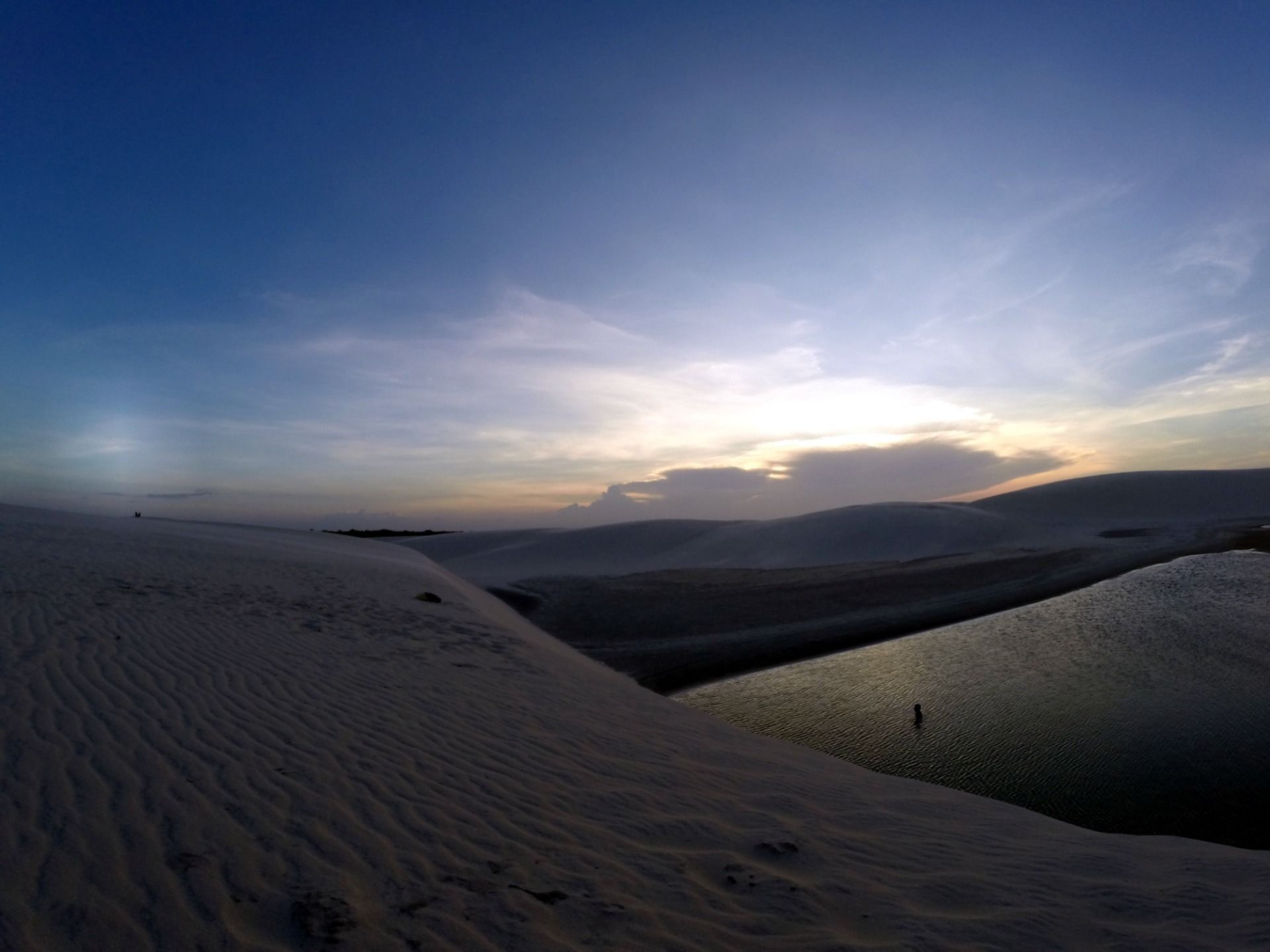 sunset at dunes - natural pools dive