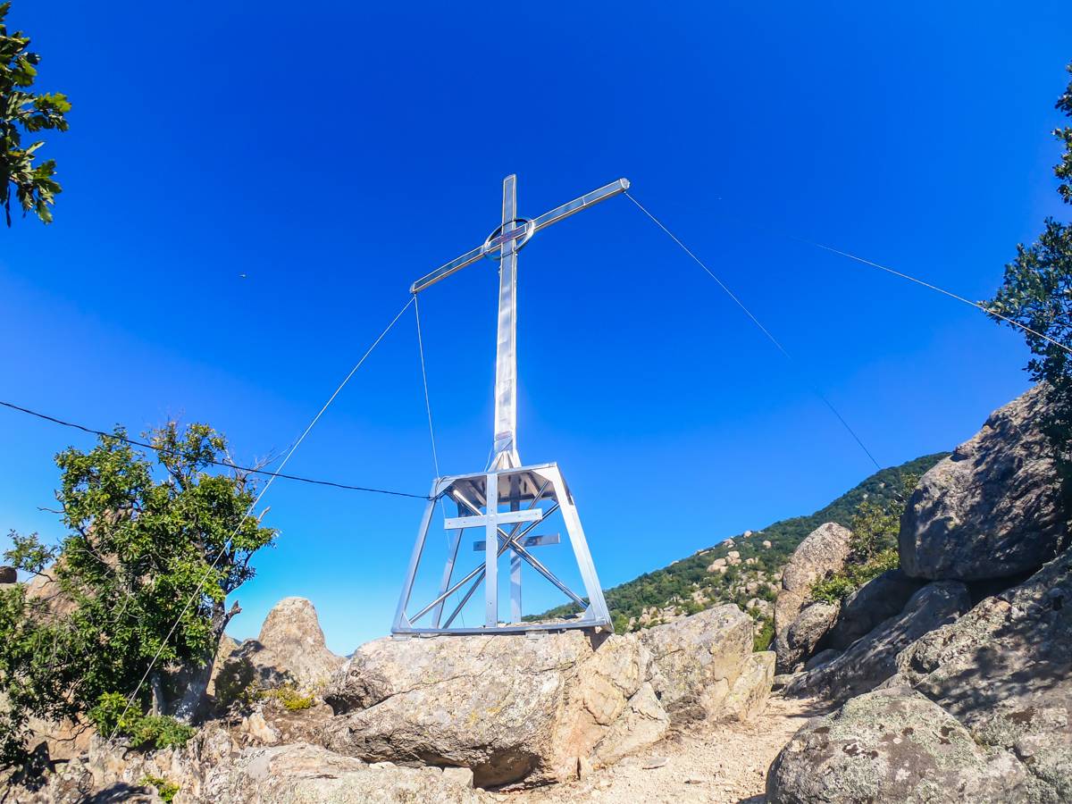 A huge metal cross that can be seen from a great distance