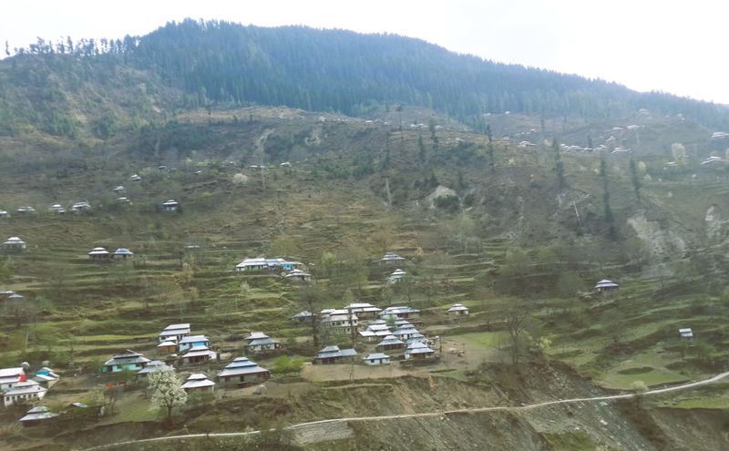 A small population living in the mountain sides