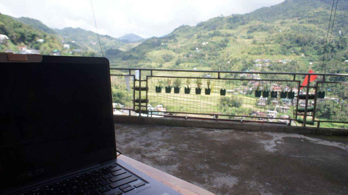my temporary office with an amazing view!