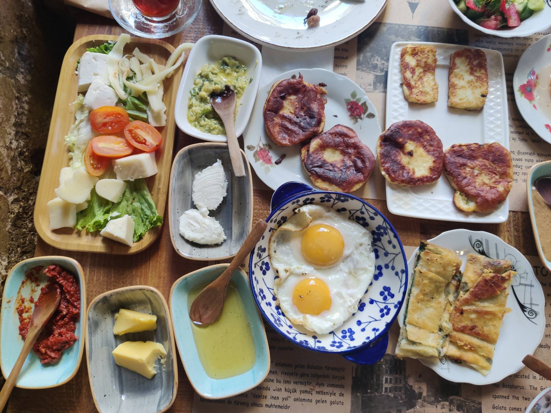 Take your morning slow with this feast! Village breakfast for 2 at Cafe Privato near Galata Tower