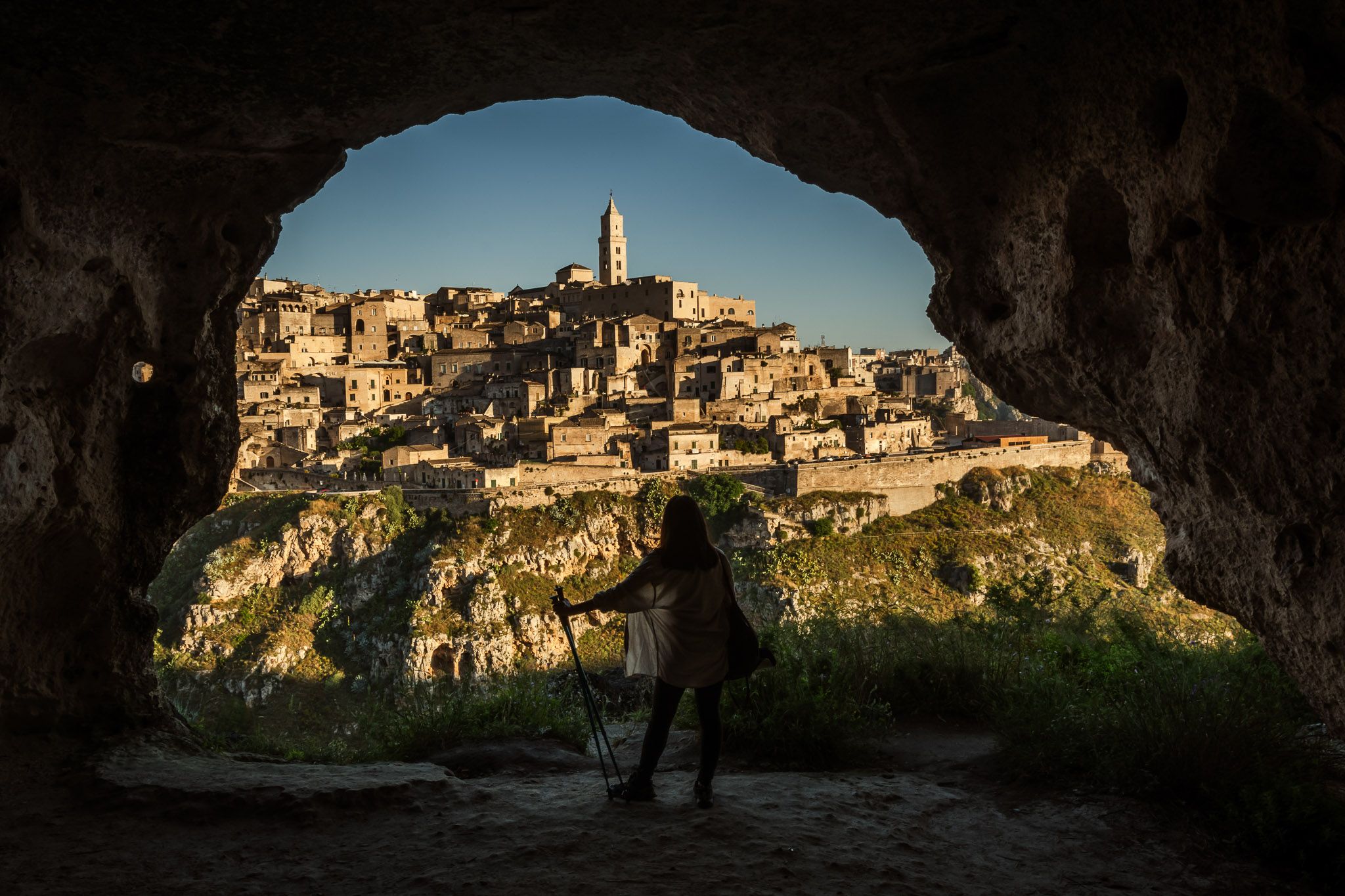 inside one of the caves