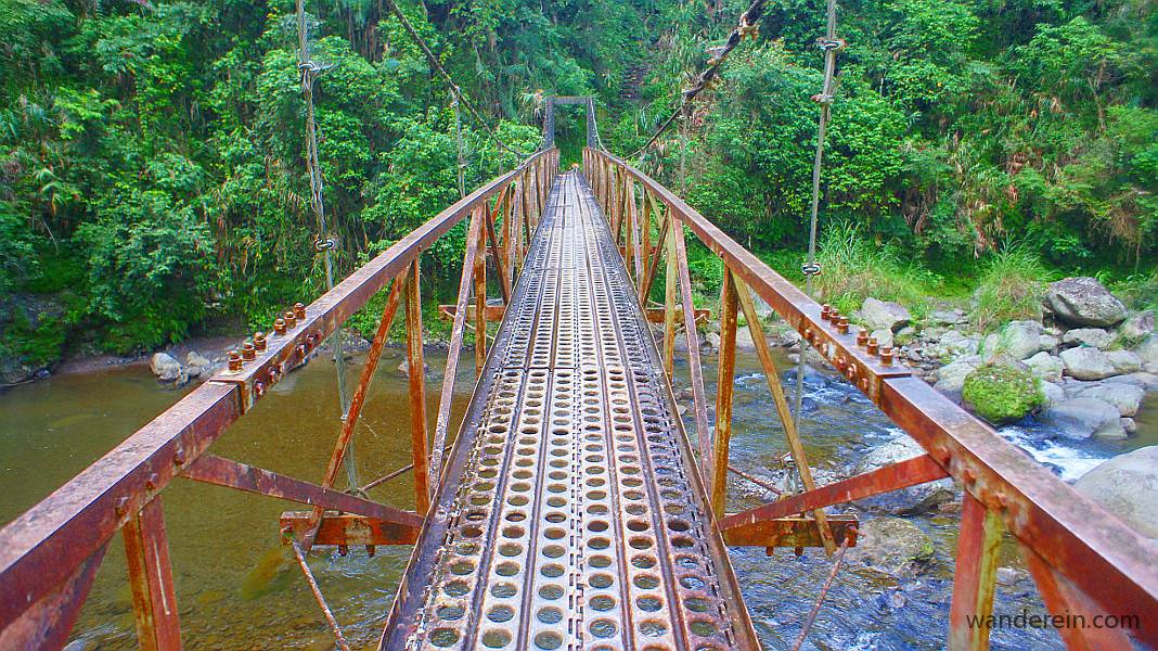 The hanging bridge, path to Awa View Deck