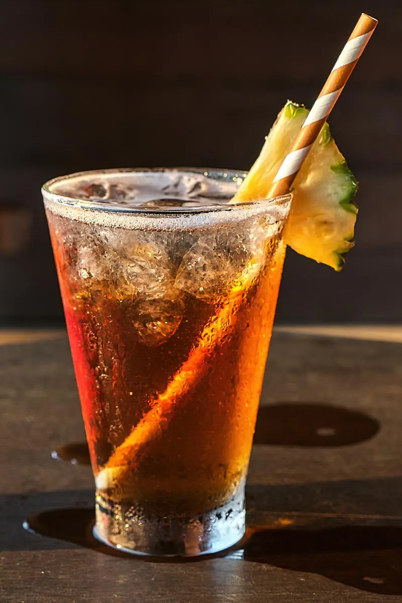 3 Star Pineapple Rum bonded with the sweet pressed citrus syrup and both aromatic and orange bitters wonderfully.