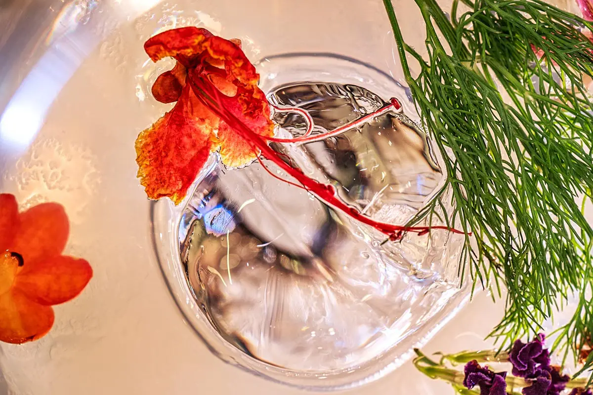 Vibrant blossoms and floral aroma of the Flower Carrier Cocktail represents hope.