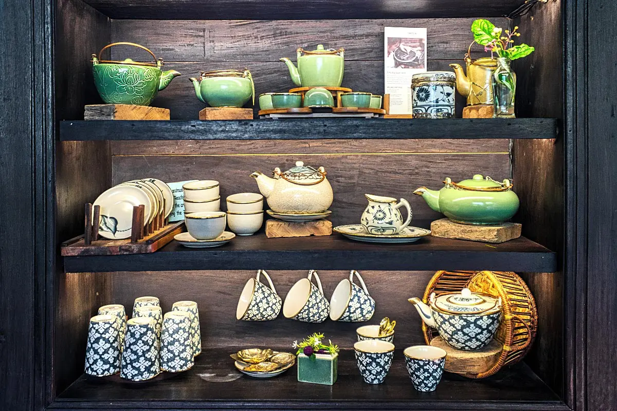 Numerous unique items on display.