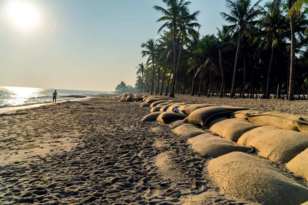 Cua Dai Beach erosion is a result of stupid people making stupid things.