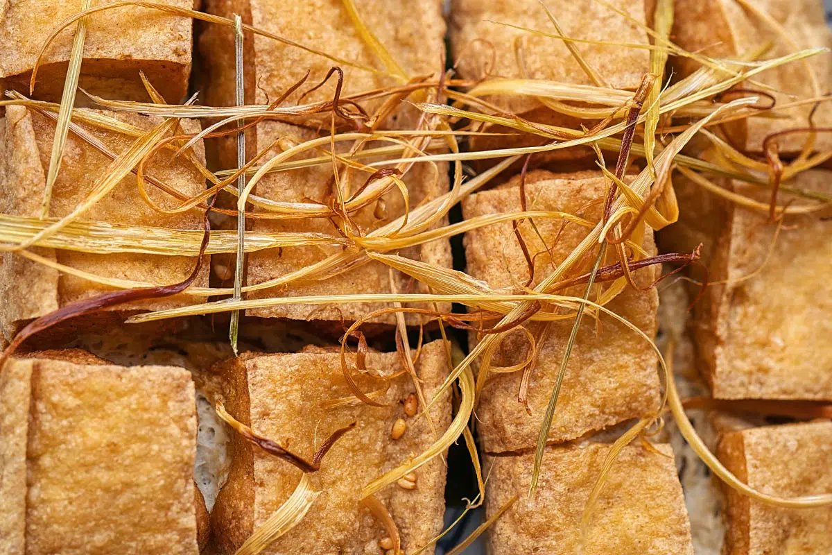 Fried tofu is awesome the way it is, but lemongrass really makes it better.