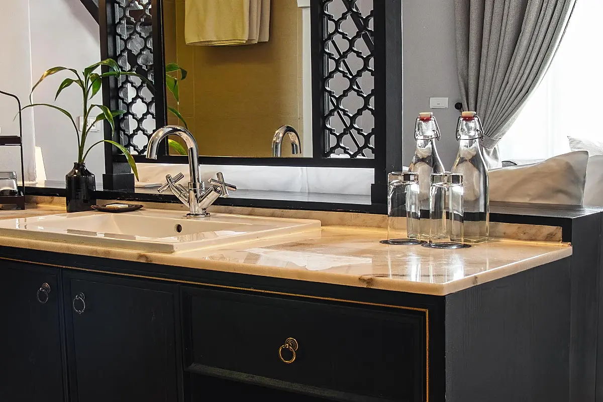 Glass bottle of refilled water at the hotel. This is what I am talking about! Well done Sarai Resort & SPA!