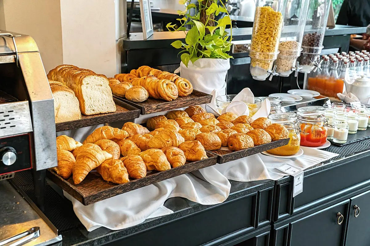 Breakfast at Sarai Resort and Spa, Siem Reap is simple yet delicious.
