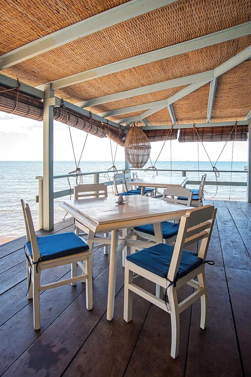 A well-shaded area is most welcome on a hot day and so is the ocean breeze.